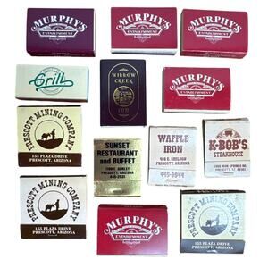 Vintage Prescott Arizona AZ Matchbook Lot All UNSTRUCK and full Matchboxes 1990s